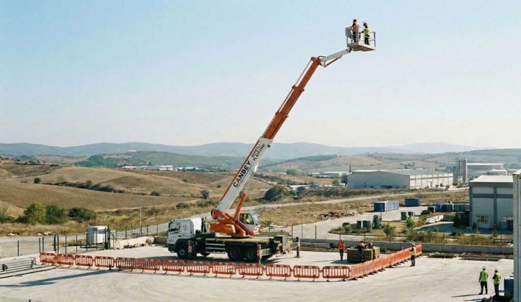 Çatalca vinç kiralama ile çelik konstrüksiyon montajı