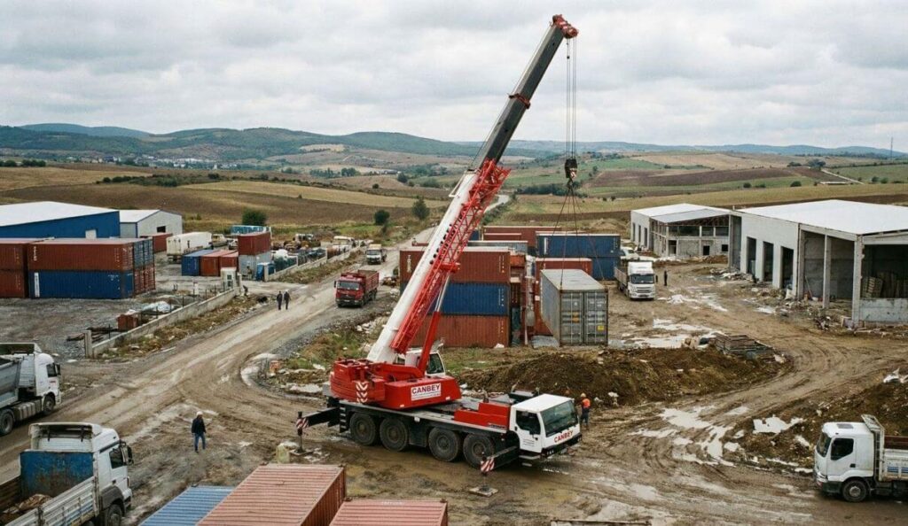 Muratbey Çatalca kiralık vinç – sahada operatörlü çalışma